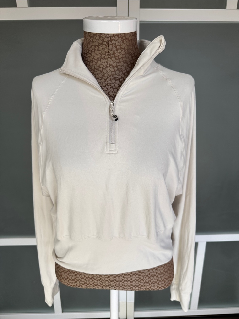 Lululemon athletica Women's Off-White Bone Quarter-zip Sweater